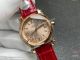2022 YF Chopard Floating Diamond 30 Copy Watch Champagne Dial Red Leather Strap (2)_th.jpg